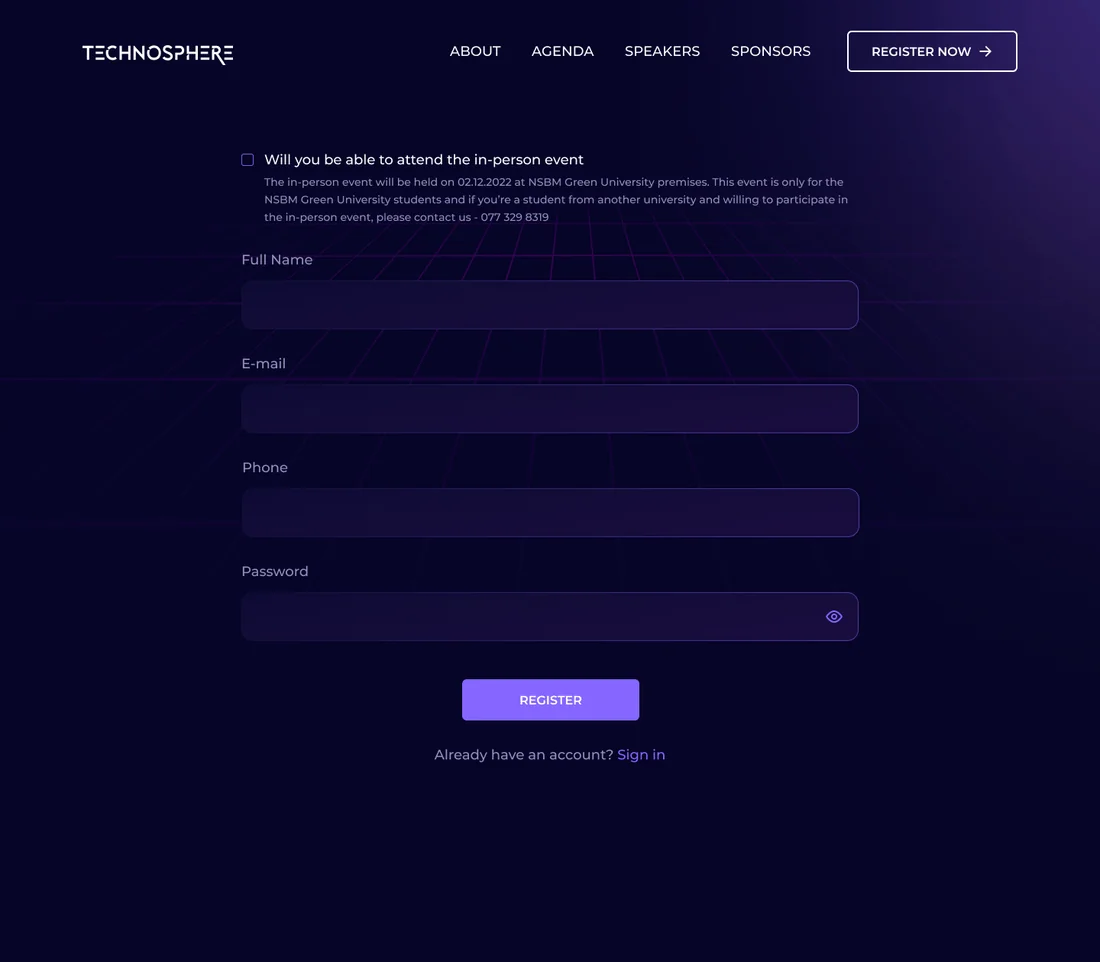 TECHNOSPHERE - Register · webinar attendee